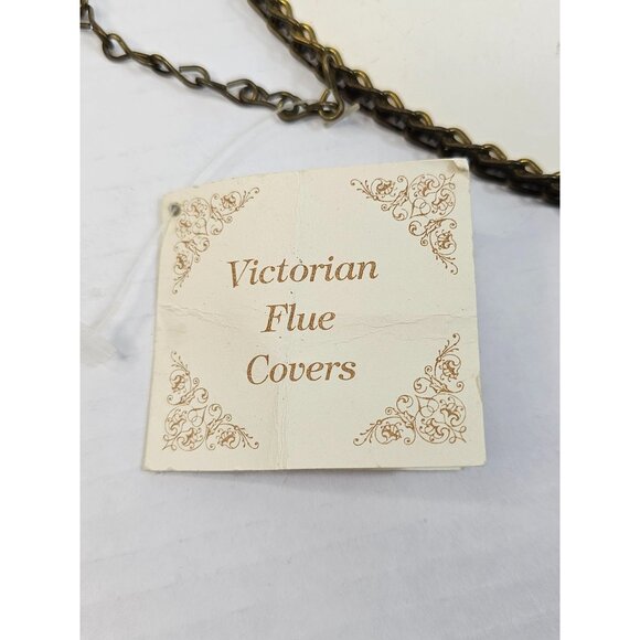 Victorian Flue Cover With Cupid Child Print & Metal Chain Frame 11" X 7.5" - Picture 4 of 11